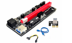 Райзер для видеокарты pci e 16x для майнинга 6 pin Удлинитель PCI-E, 1x до 16x, USB 3,0 SATA к 4Pin