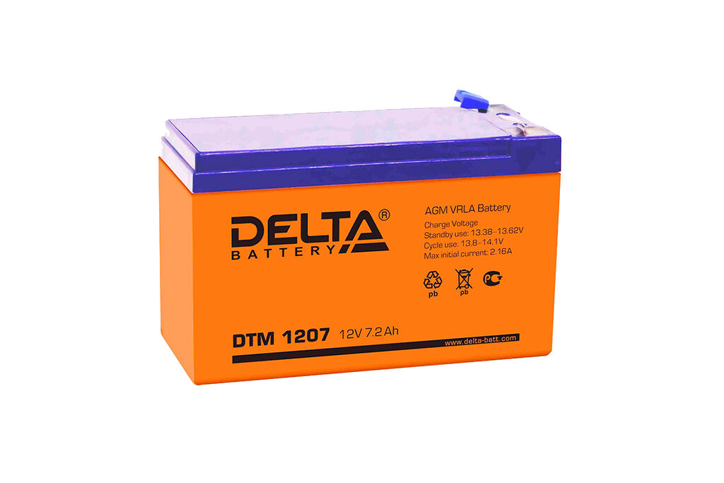 Купить аккумулятор 1207. Delta Battery DTM 1207 12в 7.2 а·ч. Аккумулятор Delta DTM 1207,12в/7ач. АКБ 12-7 Delta DTM. АКБ Delta 1207 7ач 12в.