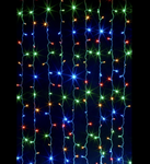 Гирлянда штора, светодиодные LED лампы 320л., 3 x 2 м., разноцветный