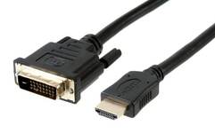 Кабель HDMI to DVI-D Single Link A-M/DVI (18+1)-M 2 filters, 5,0 m  (24K) в пакете (К152)