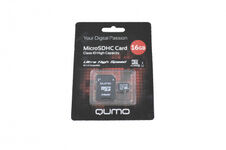 Карта памяти QUMO MicroSDHC 16GB Сlass 10 UHS-I 3.0, с адаптером SD