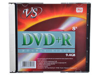 Диски DVD+R 9.4Gb VS 8х  Slim  Double Sided