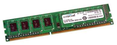 Оперативная память DDR3 Crucial 1Gb (pc-10600)1333MHz 
