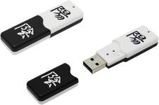 Флеш-карта QUMO 8GB USB 2.0 ИНЬ ЯН, с защитой от записи,  цвет корпуса белый - черный