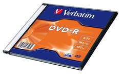 Диск DVD+R 4,7Gb Verbatim 16x Slim Case (Box)