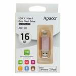Флеш-карта USB 3.1 накопитель Apacer 16GB AH190 Lightning Dual for iPhone/iPad rose gold