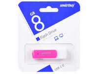 Флеш-карта USB 2.0 SmartBuy 8GB Diamond Pink (SB8GBDP)