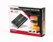 Внешний корпус для HDD 2.5" IDE USB2.0 AgeStar IUB2S-BK black (HDD 2.5", алюминий)