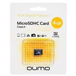 Карта памяти QUMO MicroSDHC 4GB Сlass 4 без адаптера