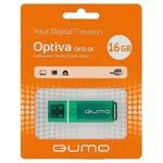 Флеш-карта QUMO 16GB USB 2.0 Optiva 01 Green, цвет корпуса  зеленый