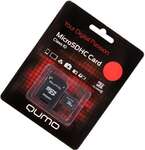 Карта памяти QUMO MicroSDHC 4GB Сlass 10 c адаптером