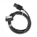 Дата-кабель Smartbuy USB - 30-pin для Apple, нейлон, длина 1,2 м, черный (iK-412n black)
