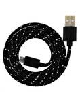 Дата-кабель Smartbuy USB - micro USB, нейлон, длина 1,2 м, черный (iK-12n black)