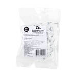 Скобы пластиковые с гвоздем для круглых кабелей и проводов SN-5x6  5 x 6 мм, белые (100 шт.)